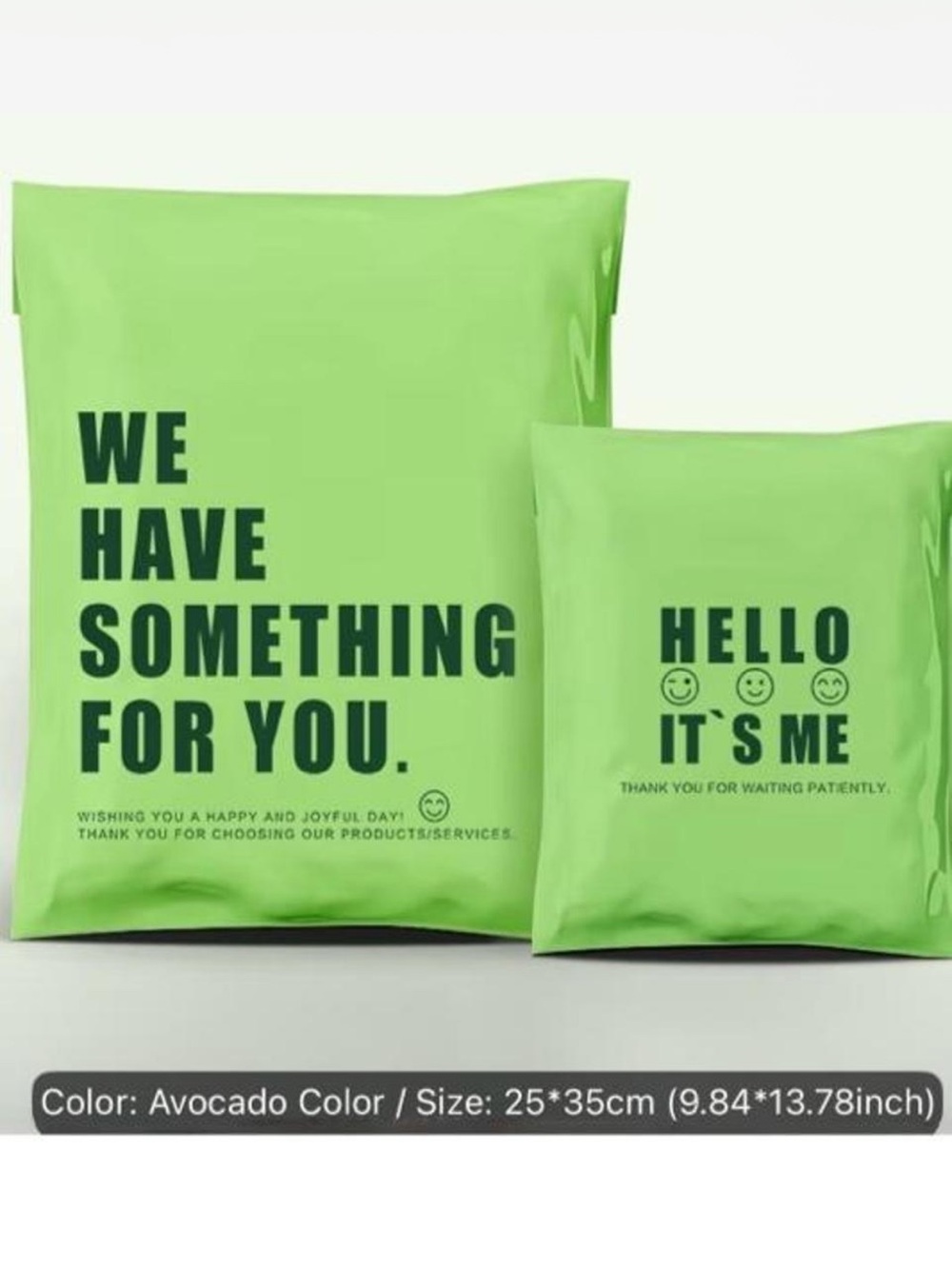 Avocado Green 9.84x13.7” poly mailer bags - 40count